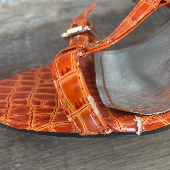 Bright Orange “snakeskin heels” - Picture 5 of 7